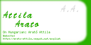 attila arato business card